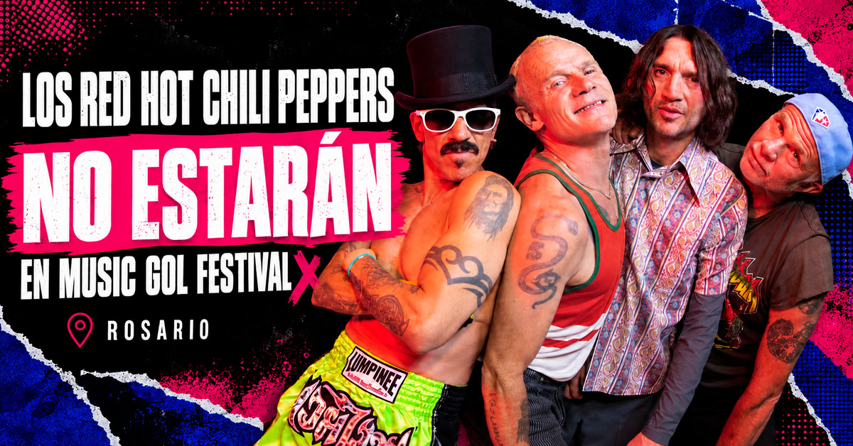 Red Hot Chili Peppers desmintió su show en un festival de Rosario: «Sorry not us» - Imagen 1