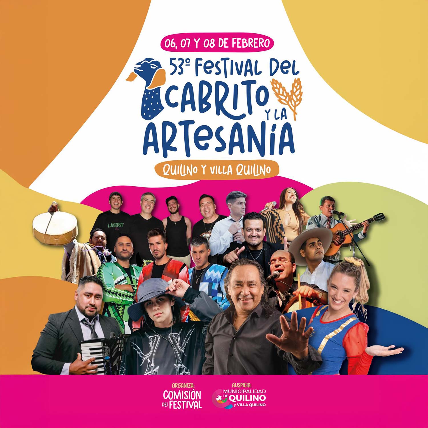 Grilla Artistas Festival Del Cabrito Y La Artesanía de Quilino 2026