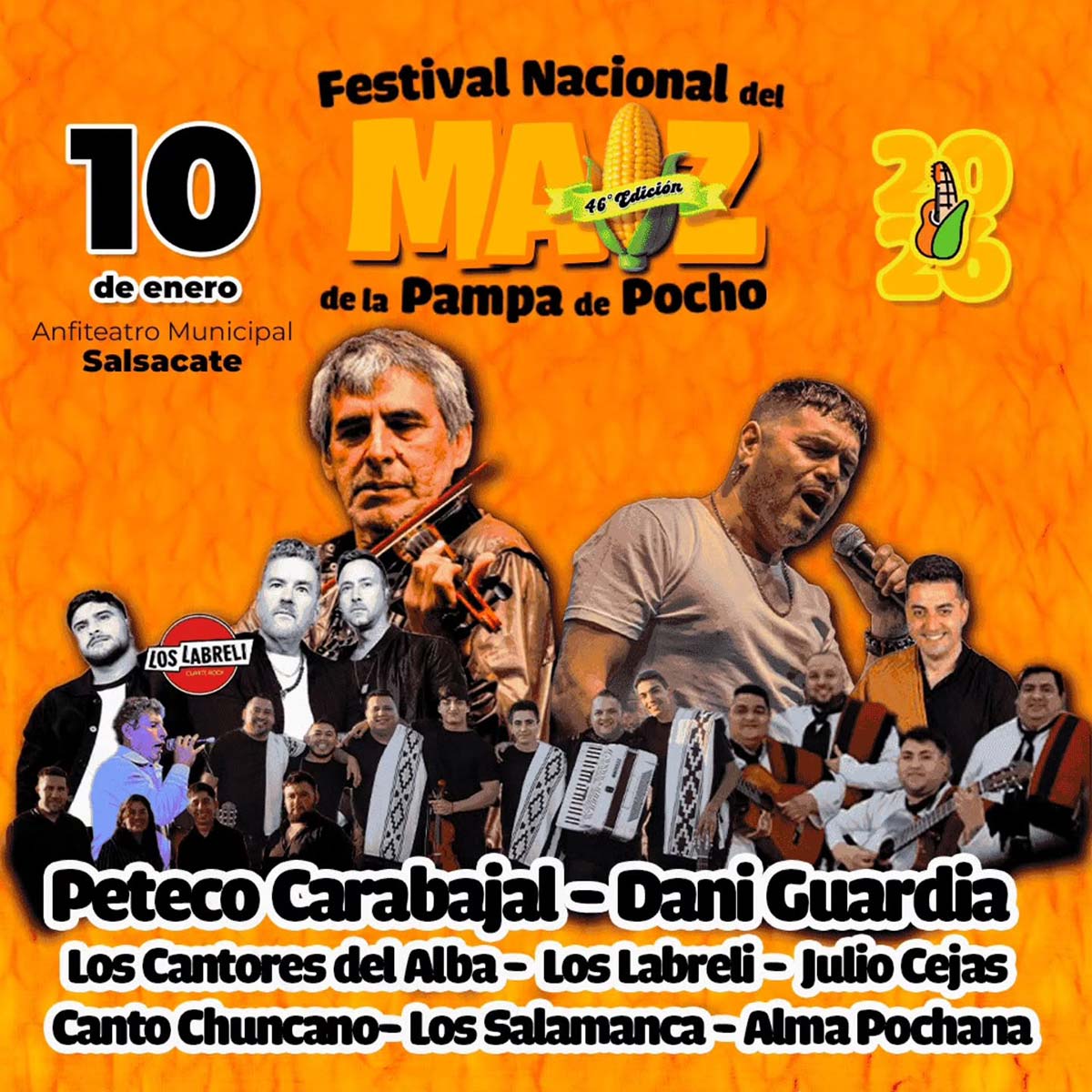 Grilla Festival del Maíz de la Pampa de Pocho 2026
