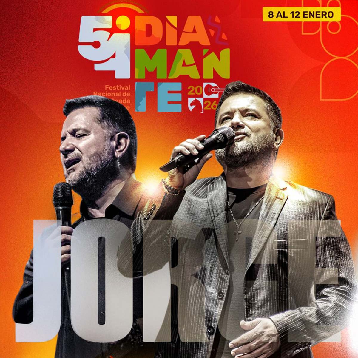 Grilla Artistas Festival Diamante viernes 9 de enero de 2026