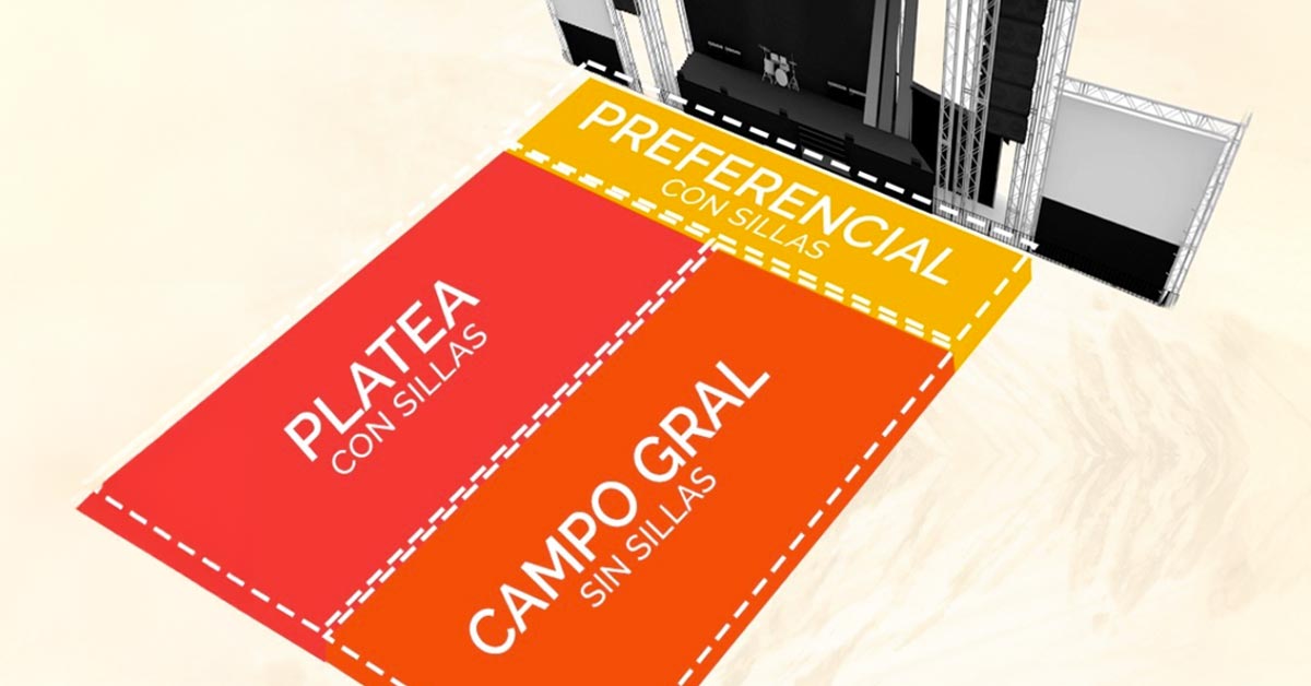 Plano Ubicaciones Entradas Festival La Rioja Chaya 2024