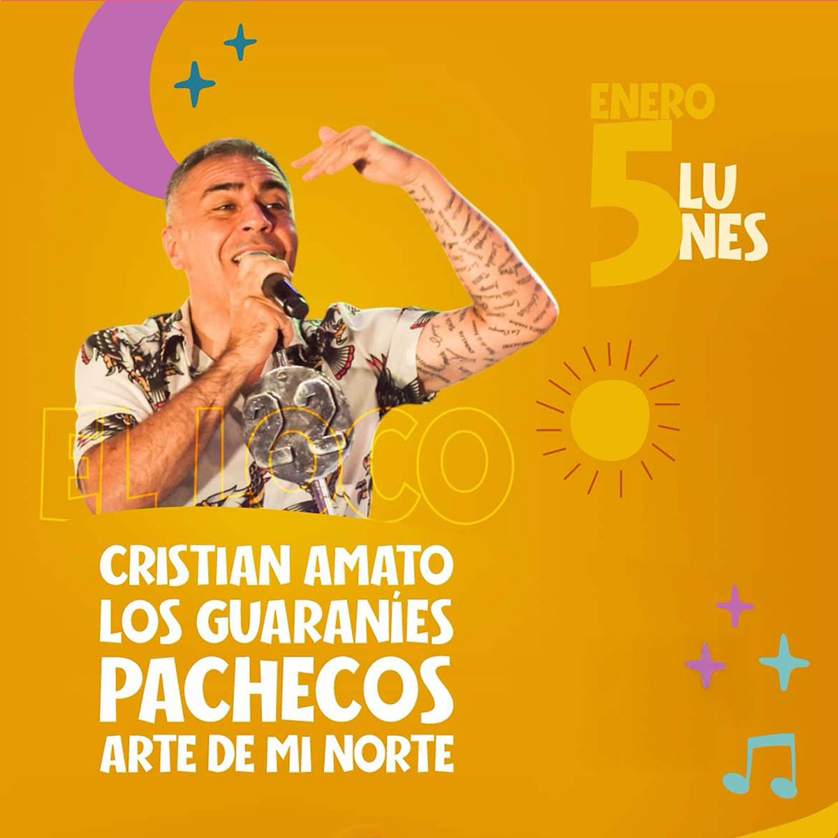 Grilla Festival Padre De Festivales lunes 5 de enero de 2026