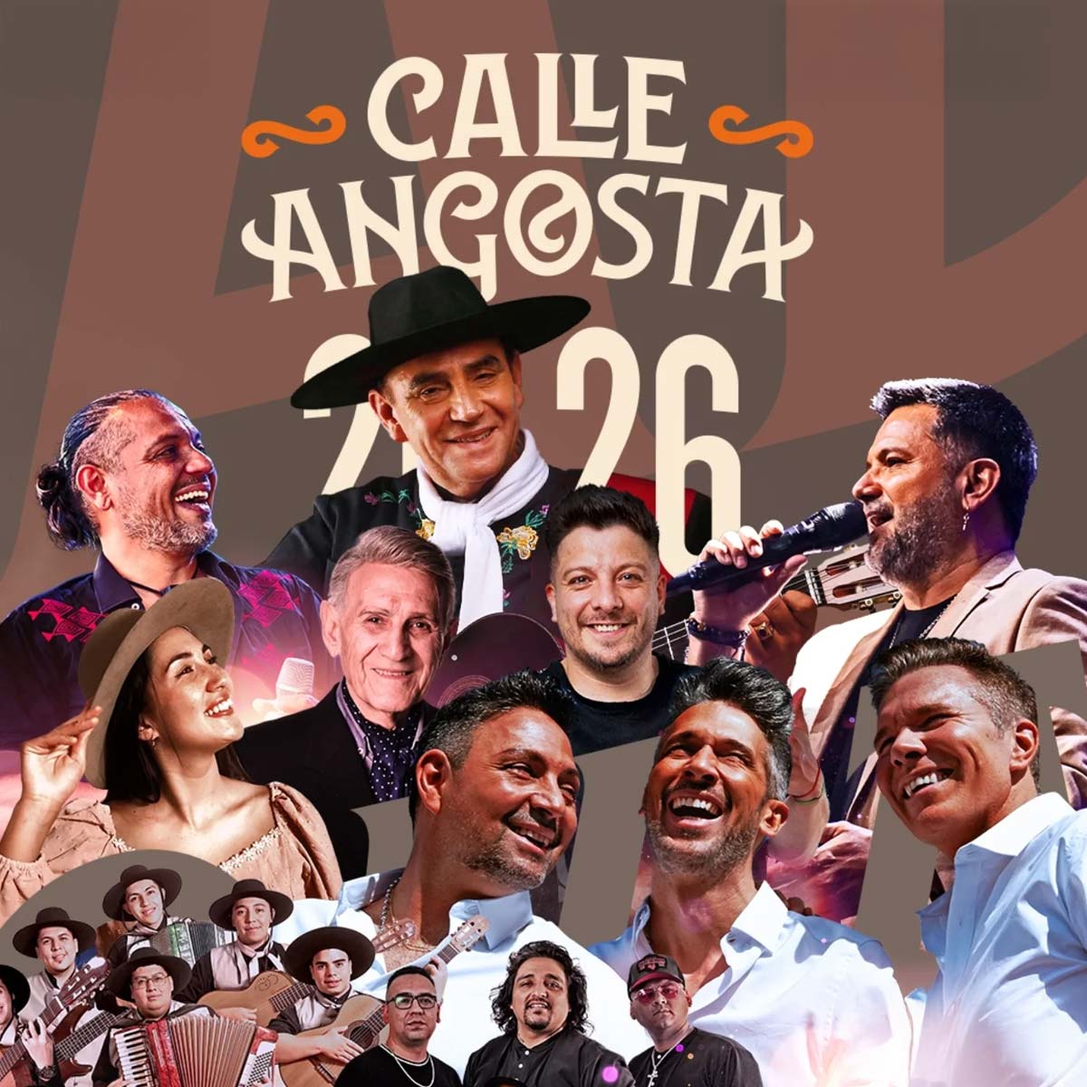 Grilla Artistas Fiesta De La Calle Angosta  2026