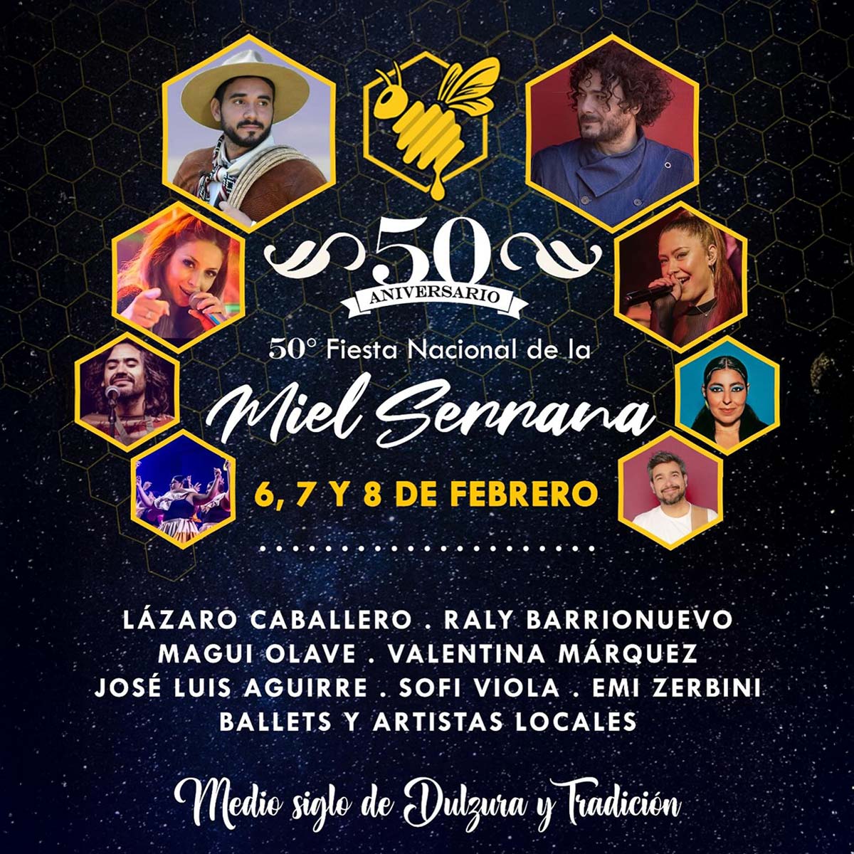 Grilla Artistas Fiesta De La Miel Serrana de San Marcos Sierras 2026