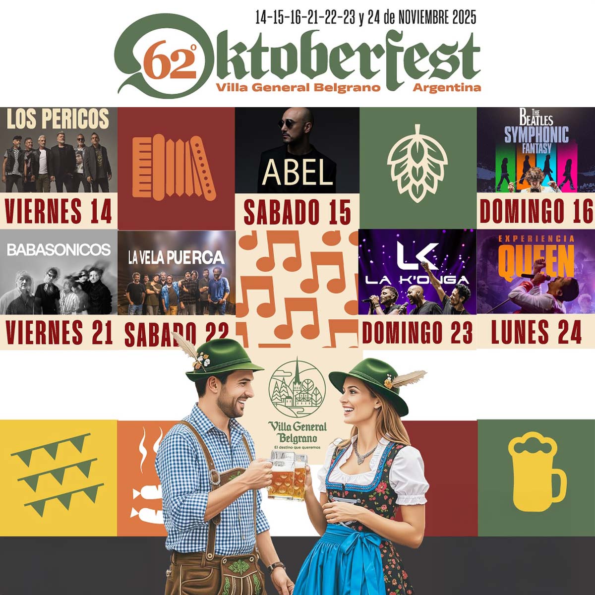 Grilla Artistas Oktoberfest Argentina 2025