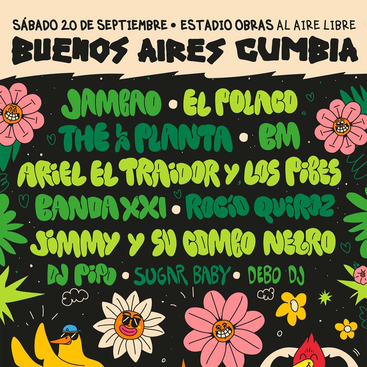 Grilla Artistas Festival Buenos Aires Cumbia 2025