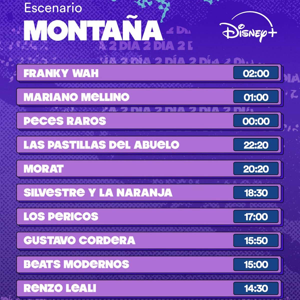 Line Up, Cronograma y Horarios de la Grilla del Día domingo 15 de febrero del Cosquín Rock 2026 - Escenario Montaña