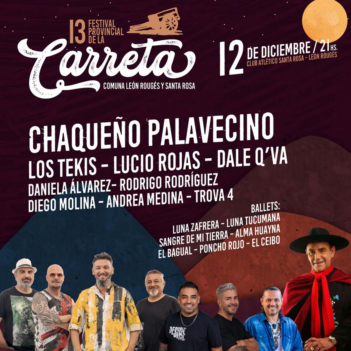 Grilla Artistas Festival De La Carreta 2025