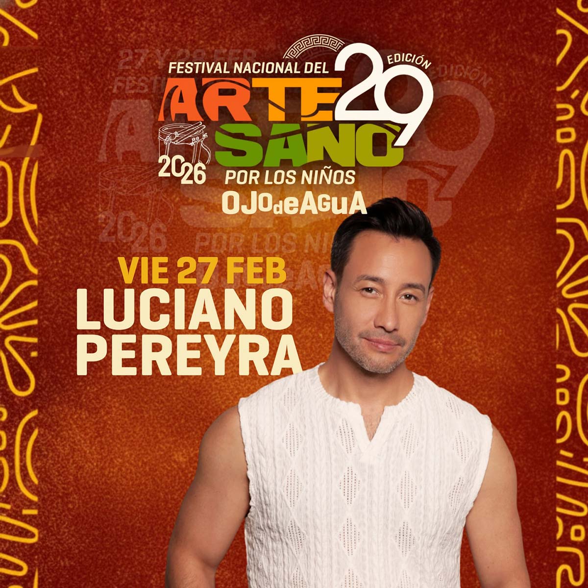 Grilla Artistas Festival Del Artesano de Villa Ojo De Agua viernes 27 de febrero de 2026