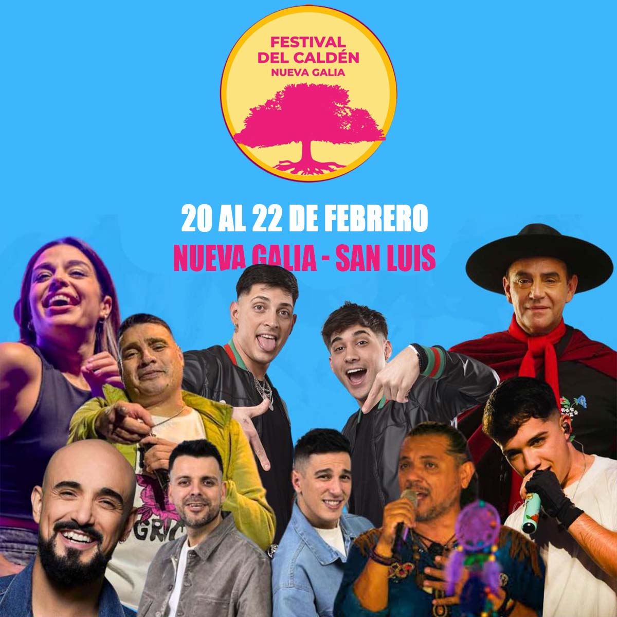 Grilla Artistas Festival Del Caldén 2026