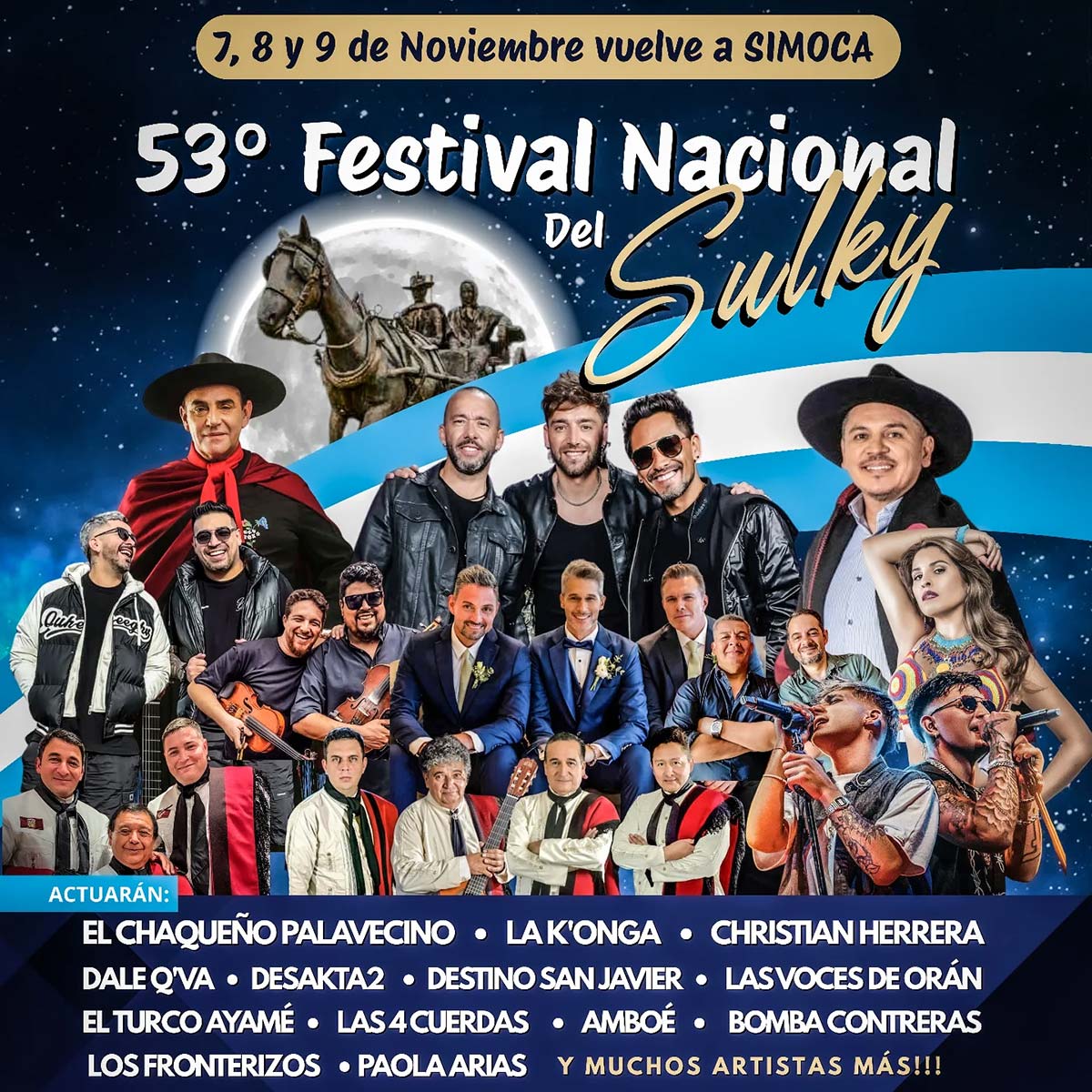 Grilla Artistas Festival Del Sulky de Simoca 2025