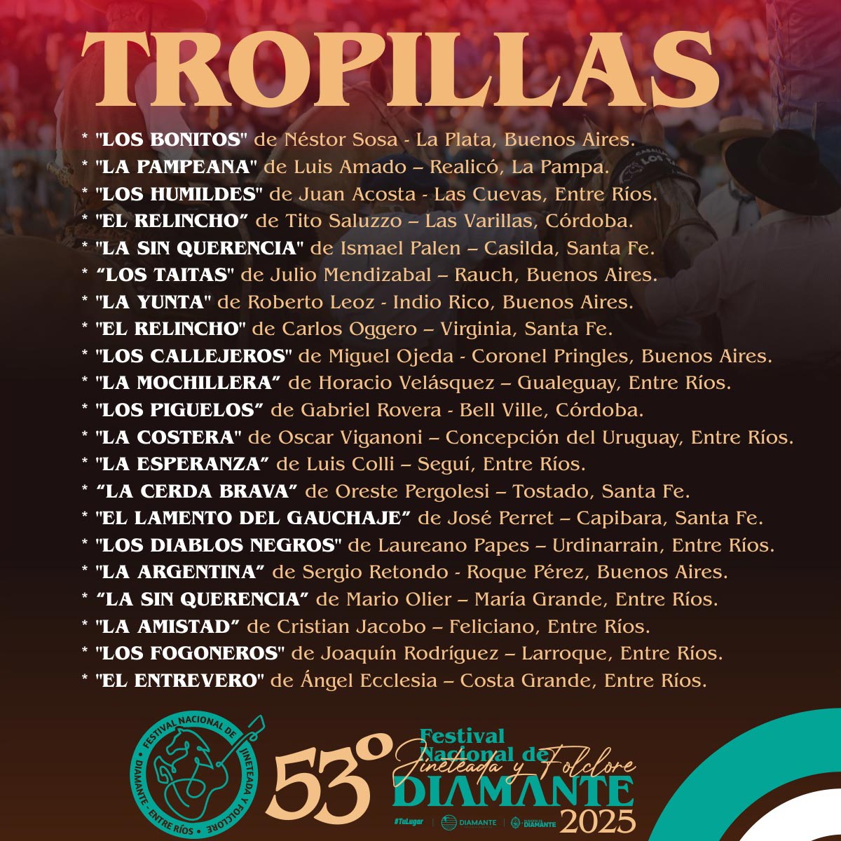 Tropillas Festival Diamante 2025