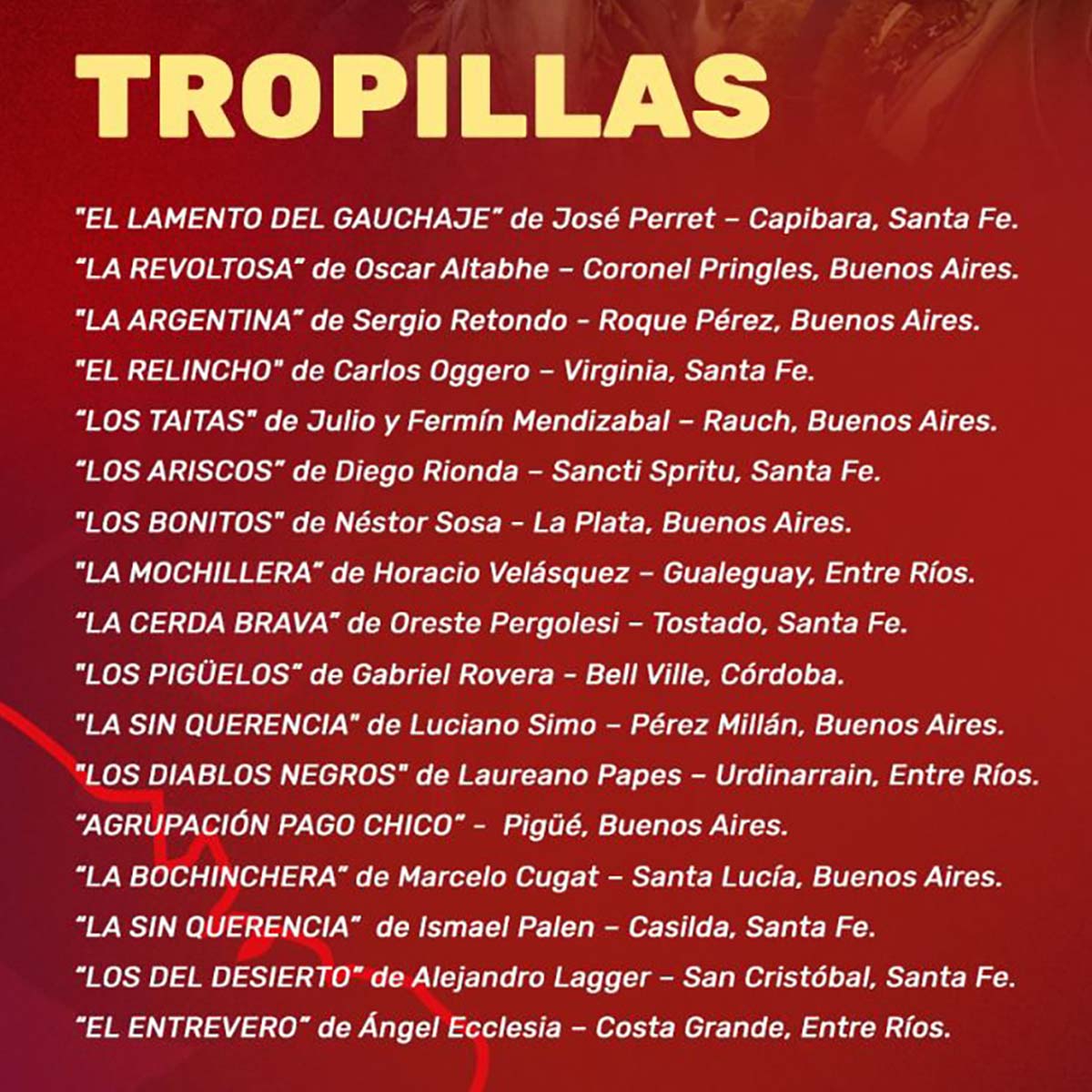 Tropillas Festival Diamante 2026