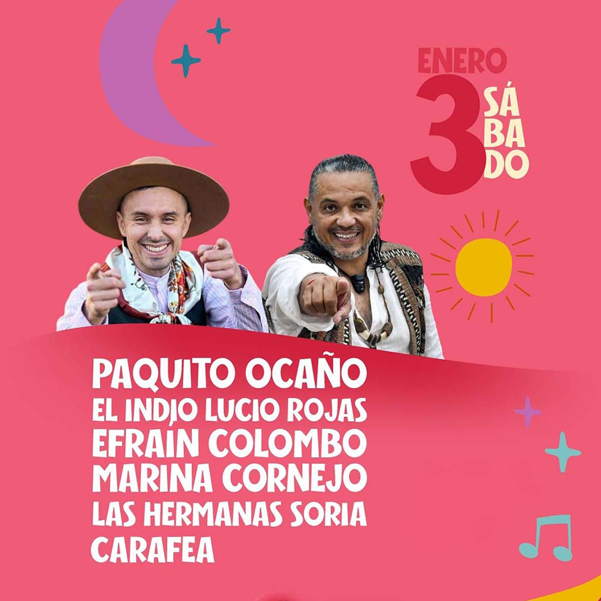 Grilla Festival Padre De Festivales sábado 3 de enero de 2026
