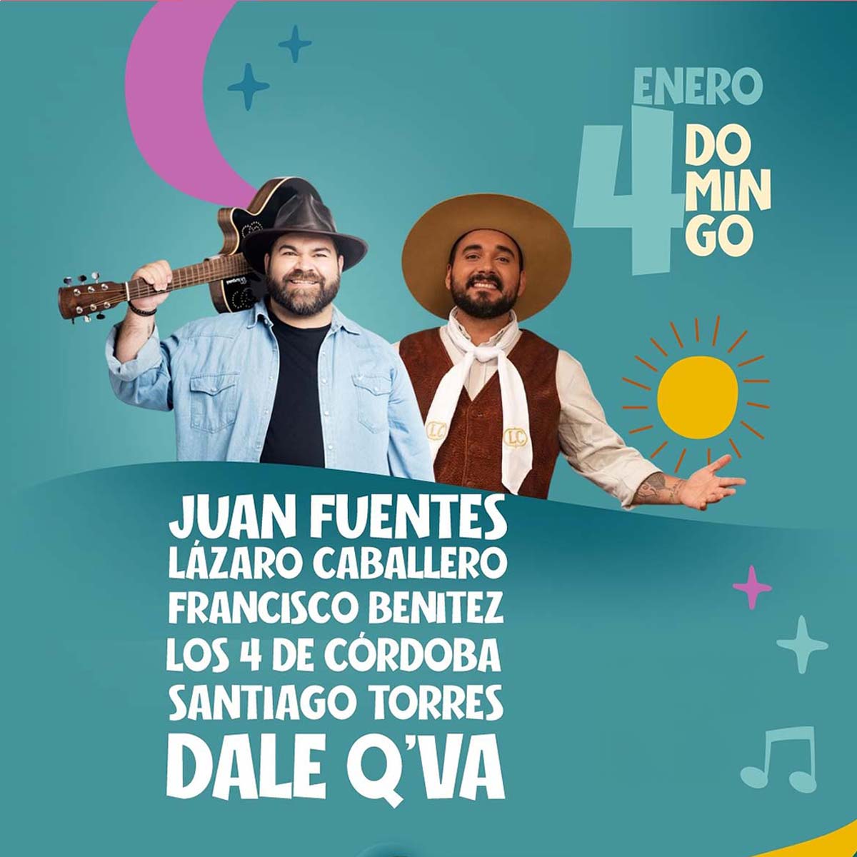 Grilla Festival Padre De Festivales domingo 4 de enero de 2026