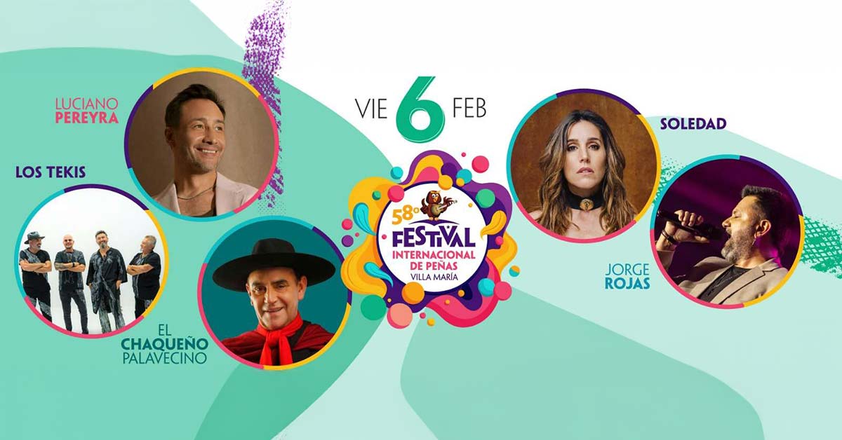 Entradas Festival Villa María viernes 6 de febrero de 2026