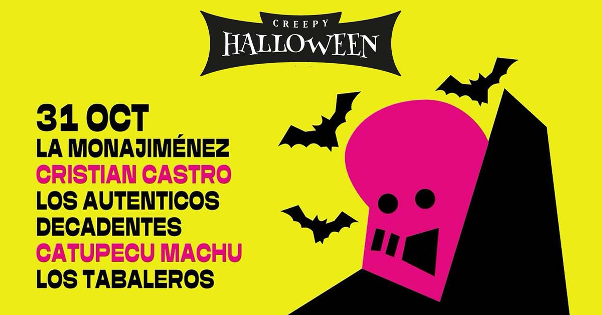 Grilla Artistas Fiesta Creepy Halloween viernes 31 de octubre de 2025