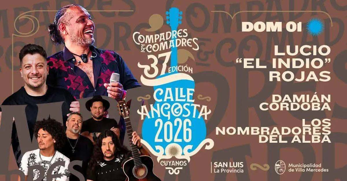 Grilla Artistas Fiesta De La Calle Angosta domingo 1 de febrero de 2026