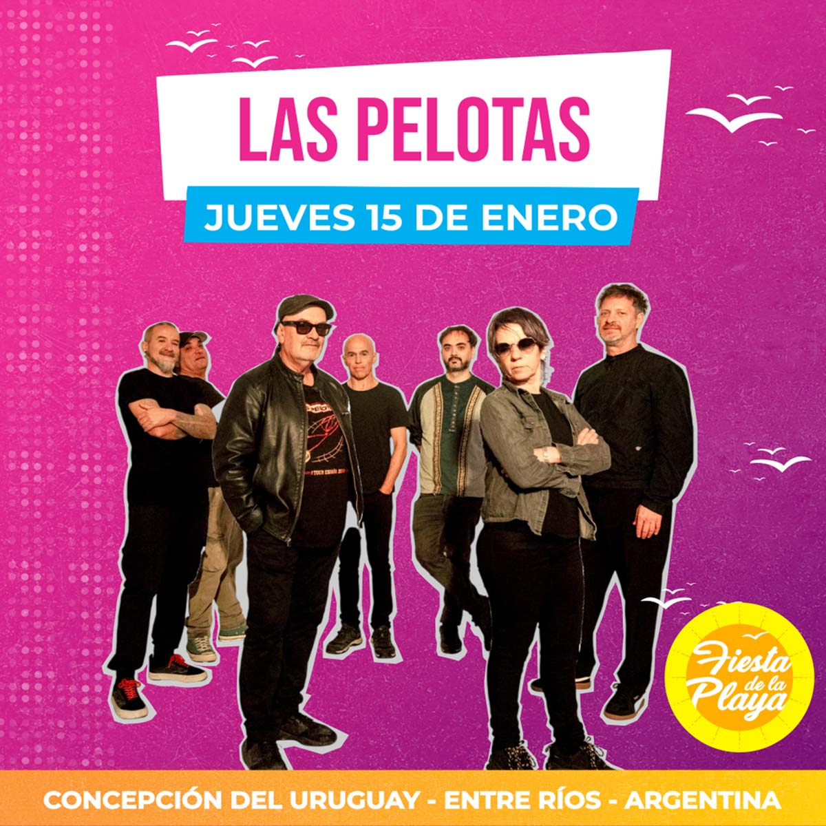 Grilla Artistas Fiesta de la Playa de Río de Concepción del Uruguay jueves 15 de enero de 2026