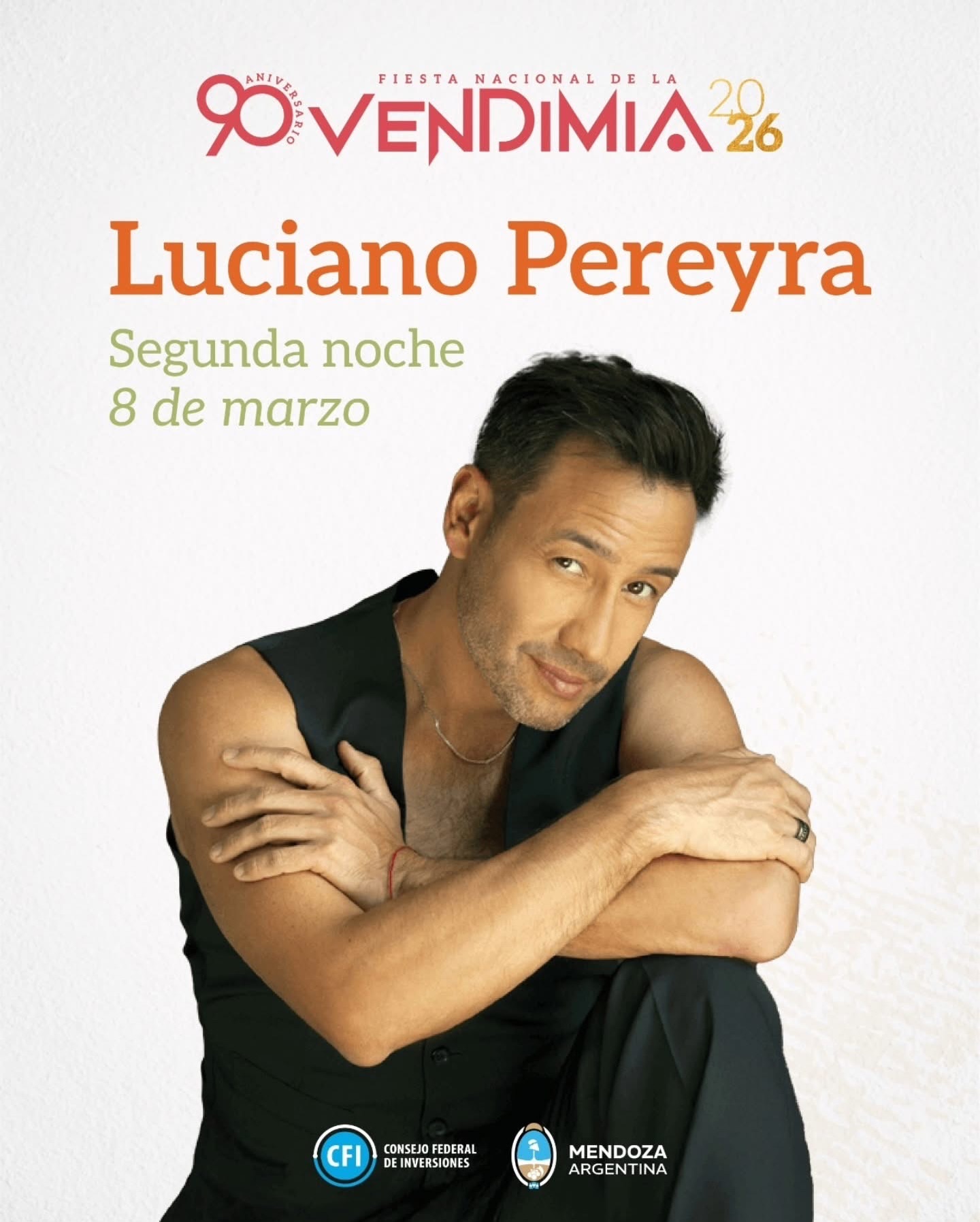 Grilla Artistas Fiesta Vendimia domingo 8 de marzo de 2026