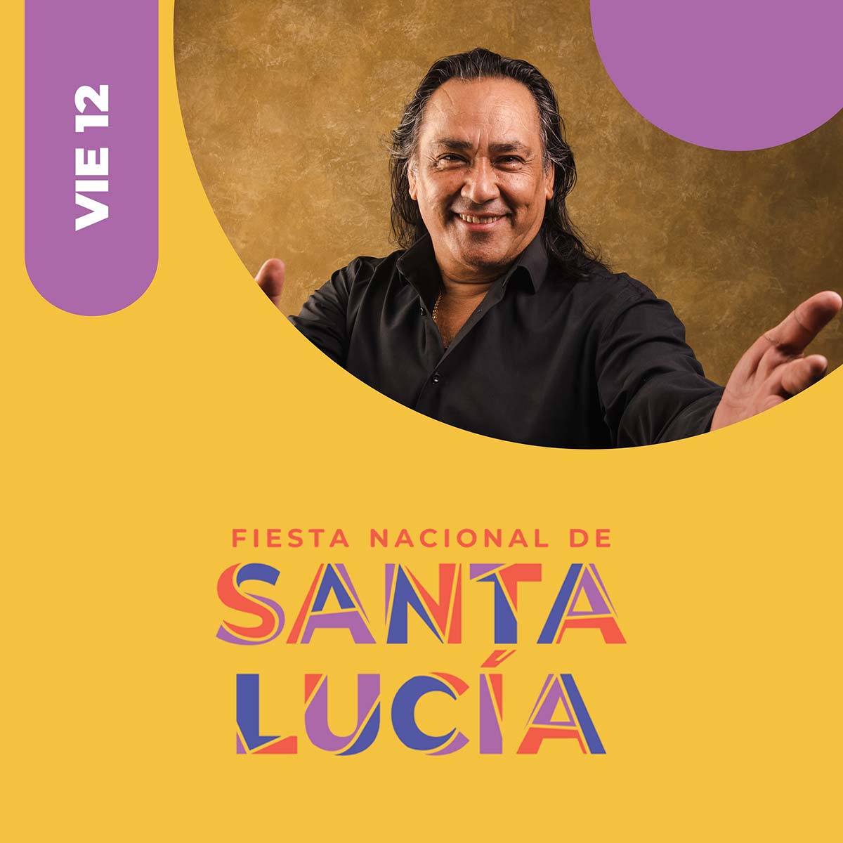 Grilla Artistas Fiesta De Santa Lucía viernes 12 de diciembre de 2025