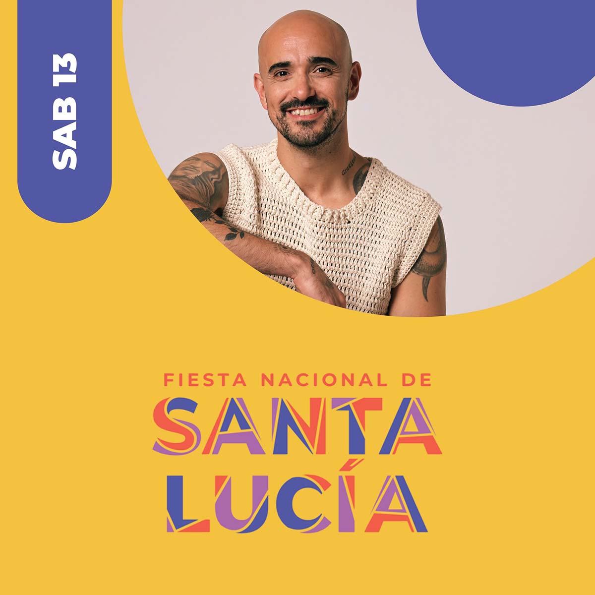 Grilla Artistas Fiesta De Santa Lucía sábado 13 de diciembre de 2025