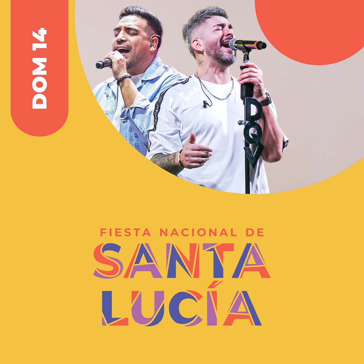 Grilla Artistas Fiesta De Santa Lucía domingo 14 de diciembre de 2025