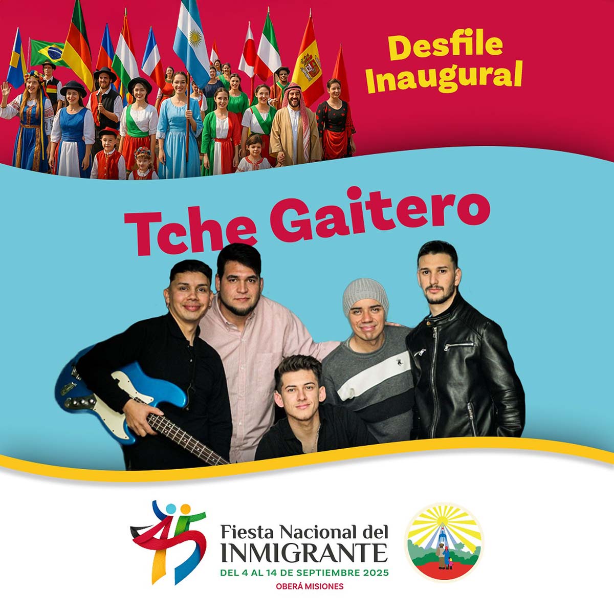 Grilla Artistas Fiesta Del Inmigrante de Oberá jueves 4 de septiembre de 2025