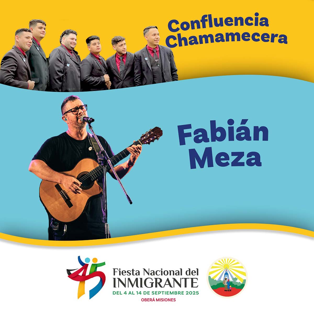 Grilla Artistas Fiesta Del Inmigrante de Oberá martes 9 de septiembre de 2025