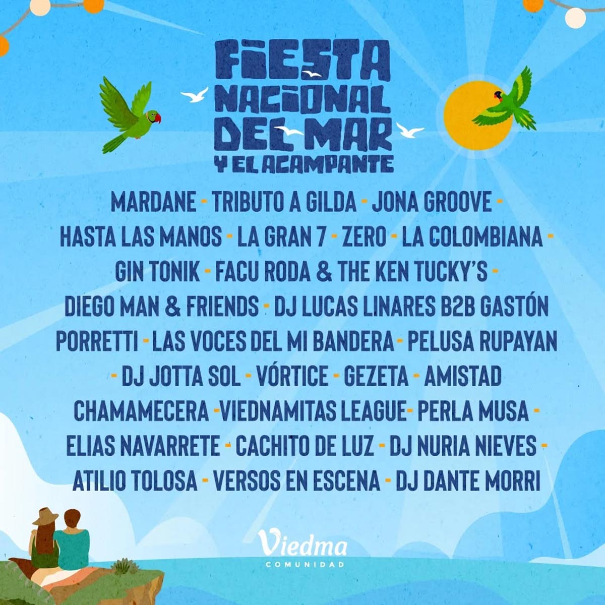 Grilla Artistas Fiesta del Mar y el Acampante de Viedma 2025