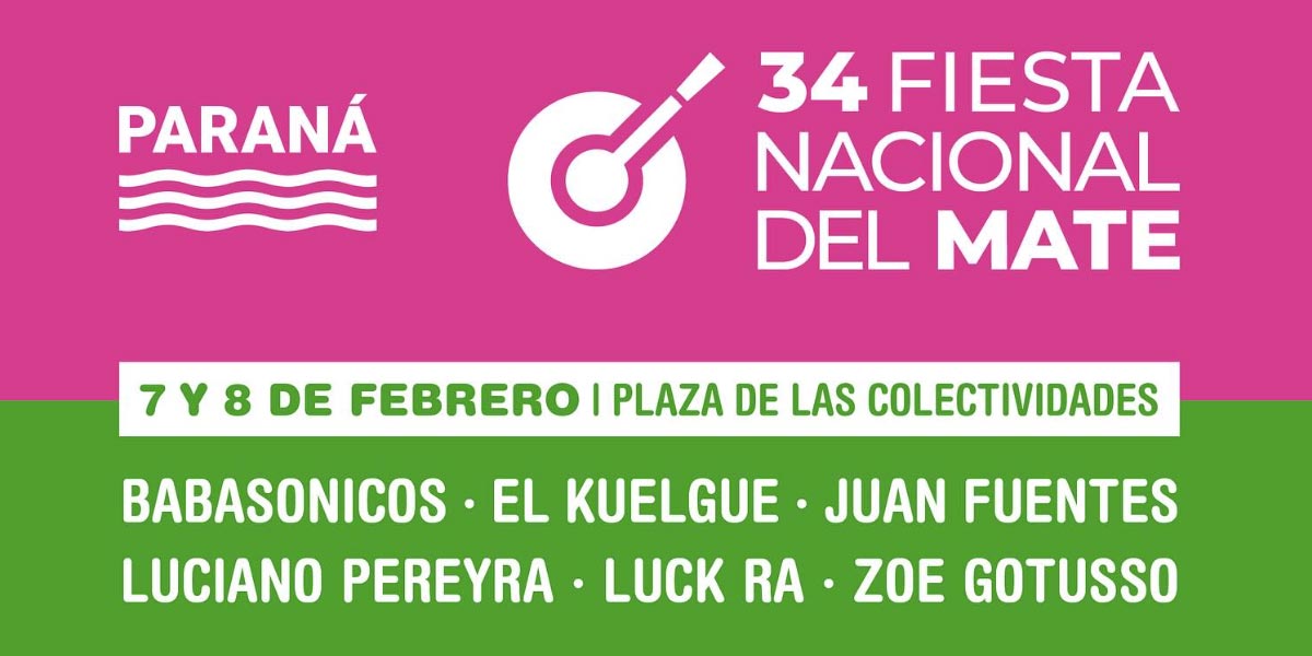 Grilla Artistas Fiesta del Mate de Paraná 2025
