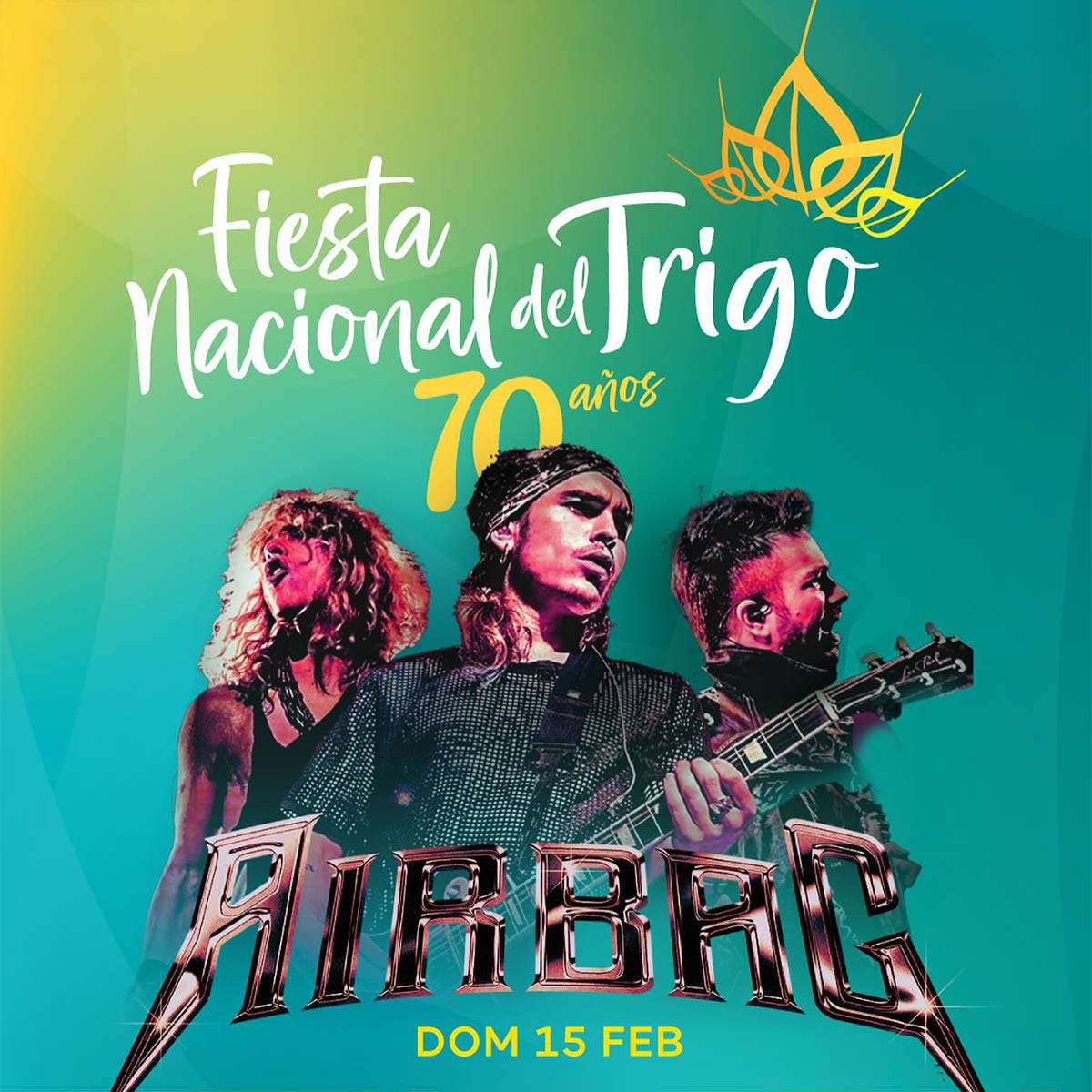 Grilla Artistas Fiesta del Trigo domingo 15 de febrero de 2026