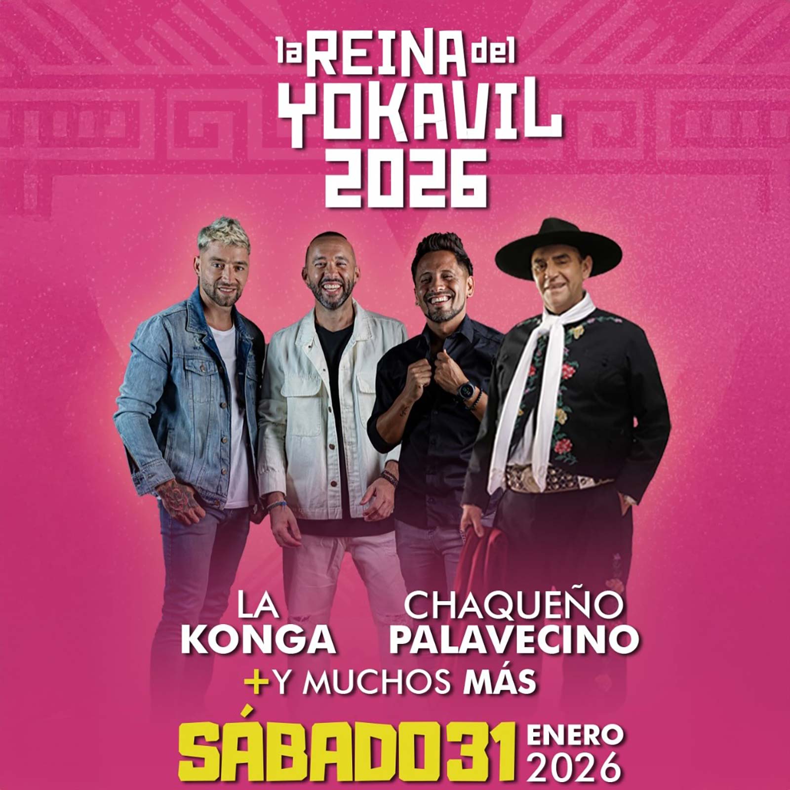 Grilla Artistas Fiesta La Reina Del Yokavil de Santa María sábado 31 de enero de 2026