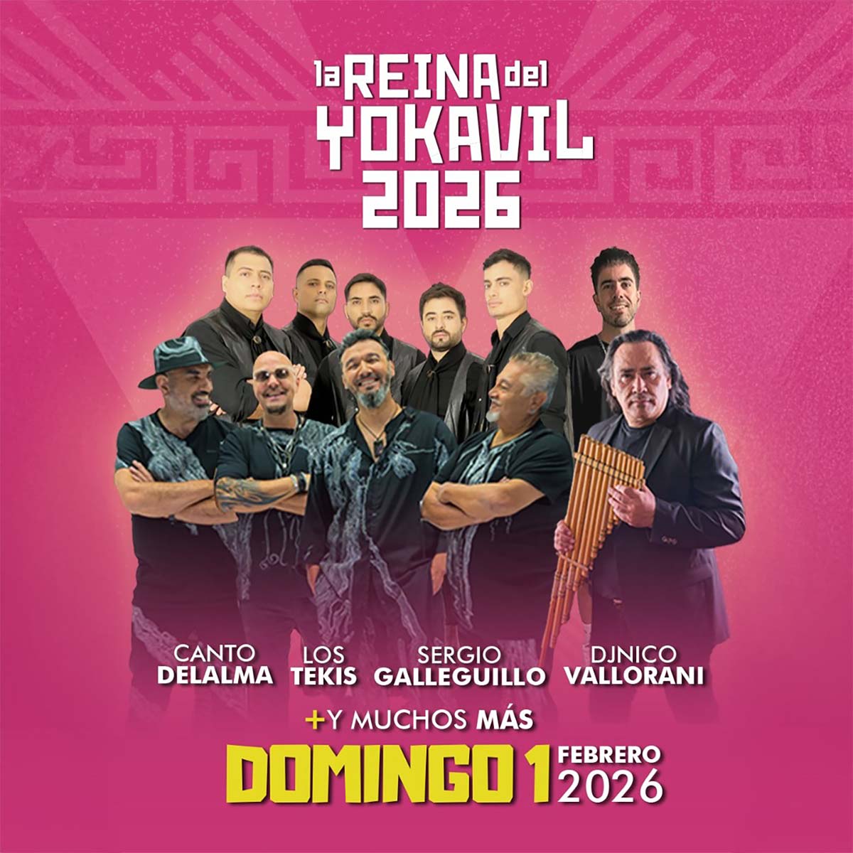 Grilla Artistas Fiesta La Reina Del Yokavil de Santa María domingo 1 de febrero de 2026