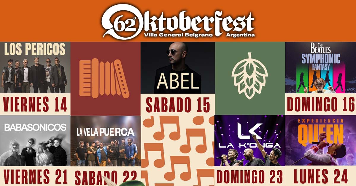 Grilla Artistas Oktoberfest Argentina 2025